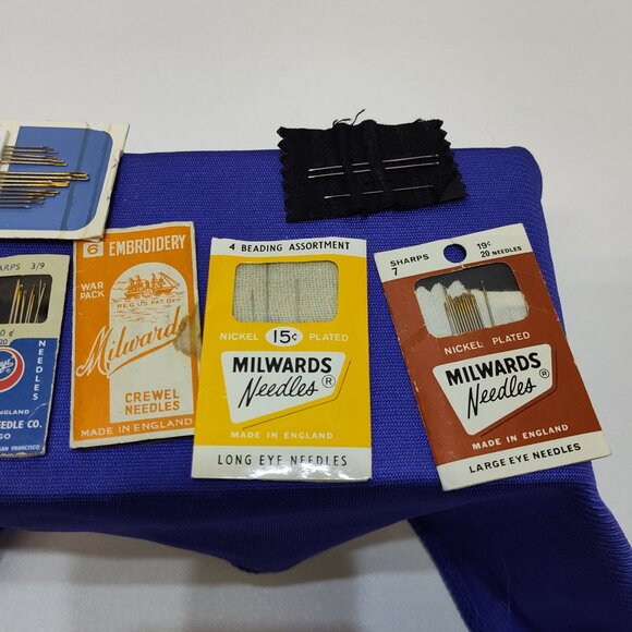 Sewing Needle Assortment Vintage Lighthouse Boye Milwards Scoville Steel Needles - Picture 6 of 6